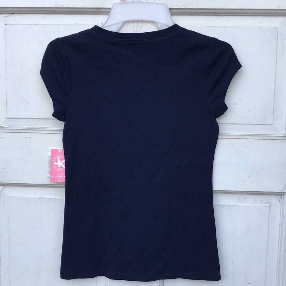 Gap Kids Brown Lace NWT J Khaki V-Neck Blue Tee & Gap Kids Brown Lace Tee M